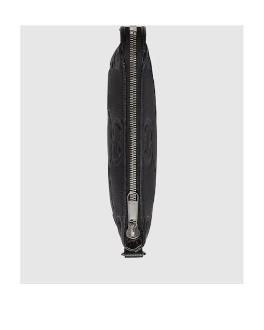 Gucci Black Jumbo Gg Small Messenger Bag for men