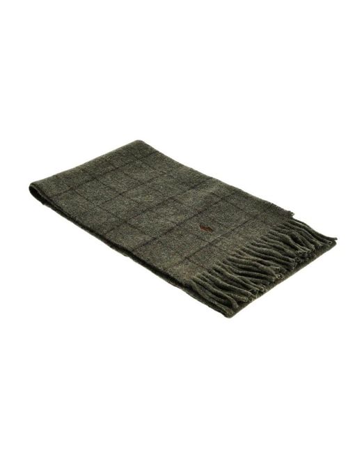 Polo Ralph Lauren Green Little Horse Double-Sided Tassel Scarf