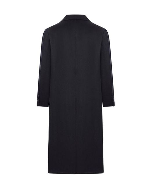 Kiton Blue Long-Sleeved Coat for men