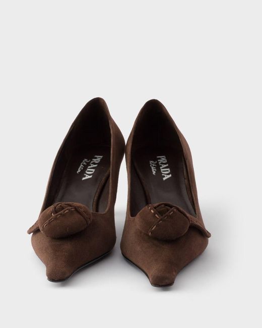 Prada Brown Suede Pumps