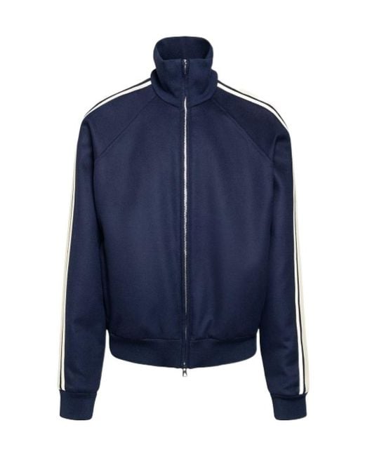 れすとろ/Bottega Veneta フルジップアップトラックジャケット Bottega Veneta Zip-Up Track Jacket in Blue for Men | Lyst
