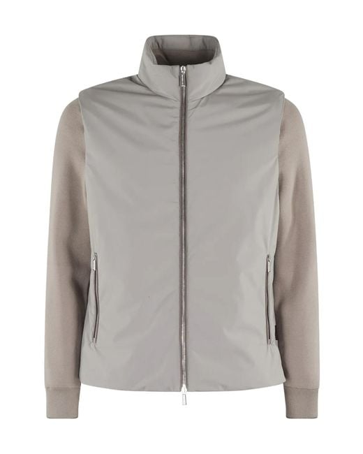 Moorer Gray Long-Sleeved Casual Jacket for men