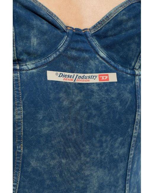 DIESEL Blue Tilda-Dnm Denim Bodysuit