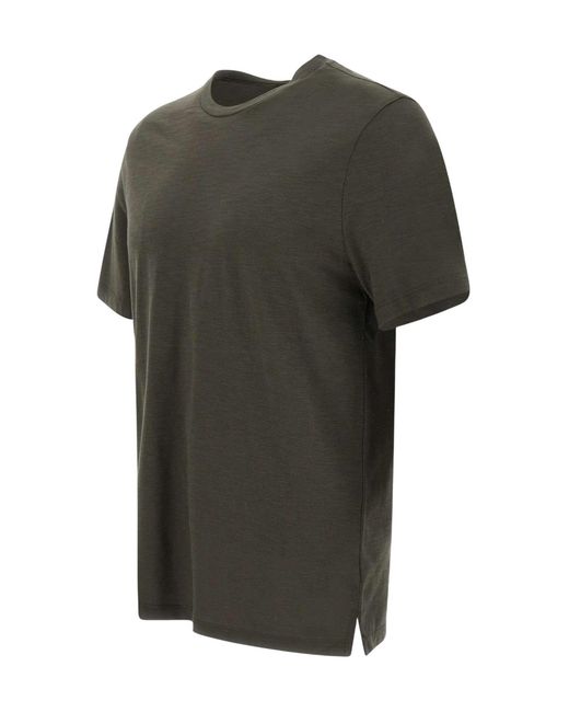 Kangra Cashmere Green Kangra Flamed Cotton Crew Neck T-Shirt for men