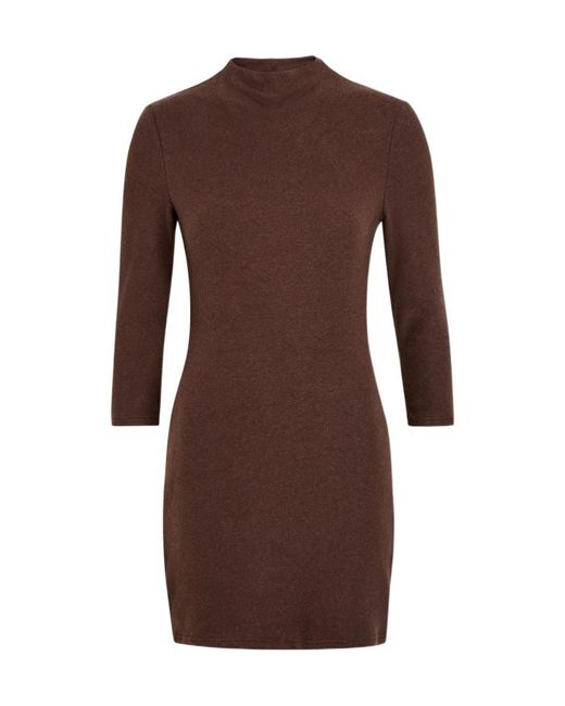 Reformation Brown Camille Lyocell-Blend Mini Dress