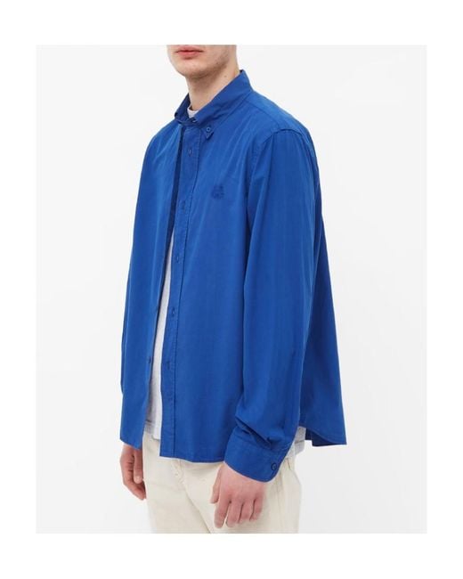 KENZO Blue Tonal Tiger Patch Shirt for men