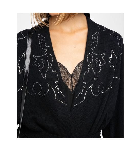Zadig & Voltaire Black Salomy Cashmere Cardigan