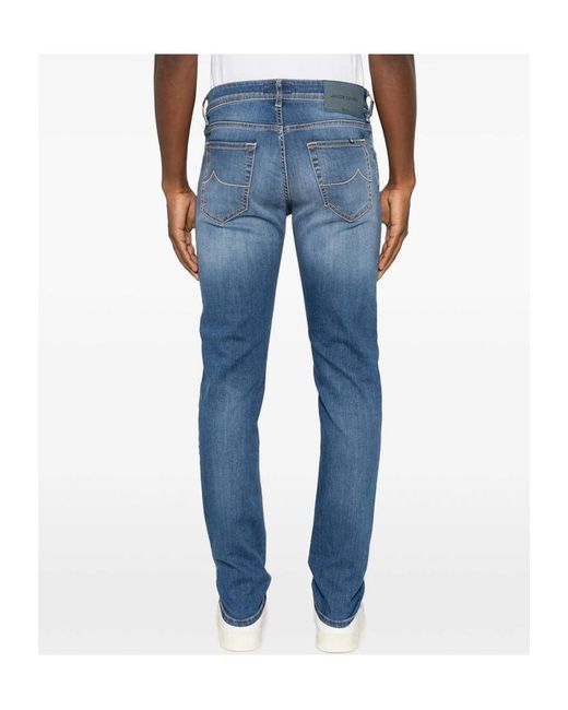 Jacob Cohen Blue Belt Loop Jeans for men