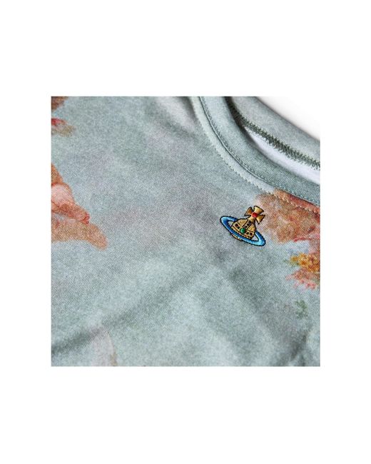 Vivienne Westwood Gray Printed Short-Sleeve Fitted T-Shirt