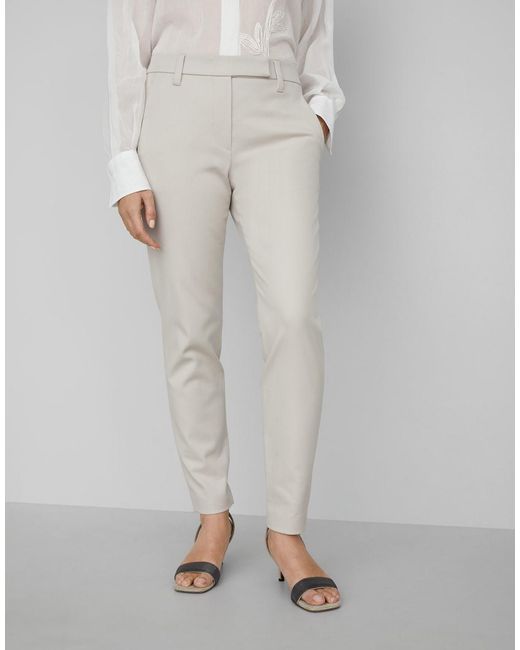 Brunello Cucinelli Gray Mid-Rise Skinny Trousers