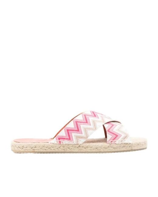 Missoni Pink Zigzag Open Espadrilles