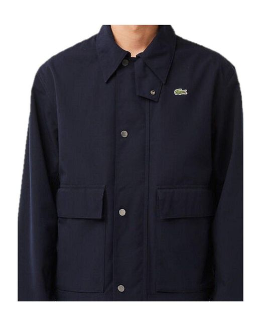 Lacoste Blue Casual Lapel Jacket for men