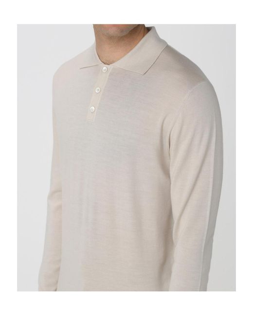 Barena Gray Pevaron Long-Sleeved Polo Shirt for men