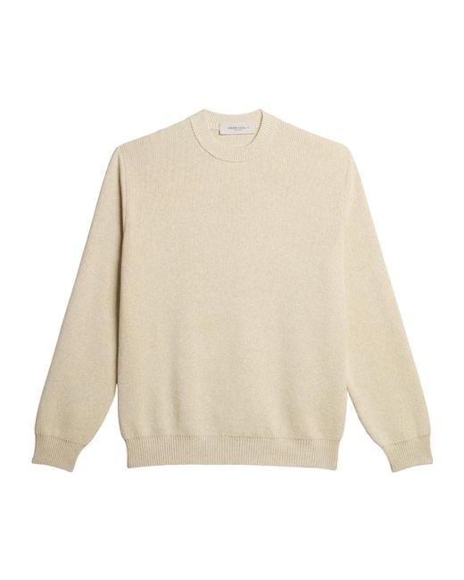 Golden Goose Deluxe Brand Natural Logo-Embroidered Ribbed Jumper for men
