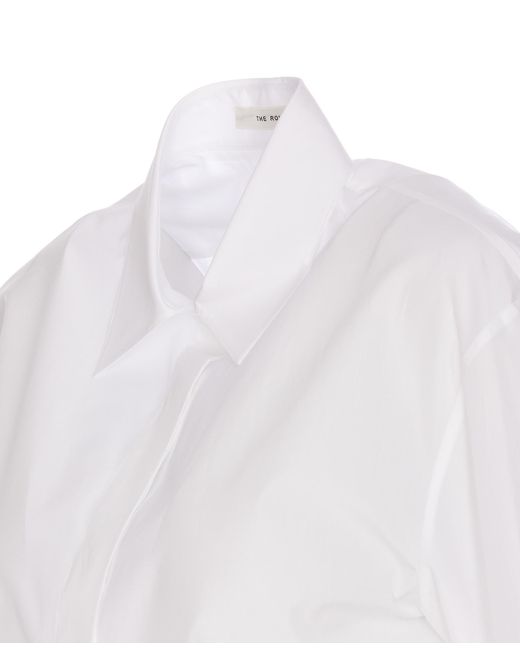 The Row White Long-Sleeved Button-Up Shirt