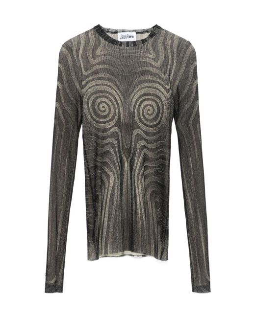 Jean Paul Gaultier Gray The Spirale Top