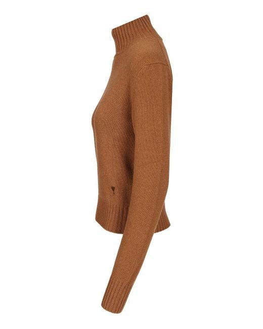 AMI Brown Turtleneck Sweater