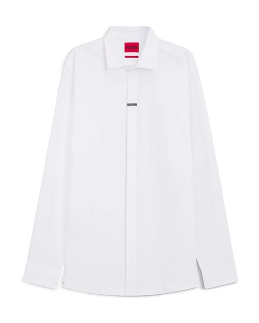 Boss White Buttoned Long-Sleeve Shirt for men