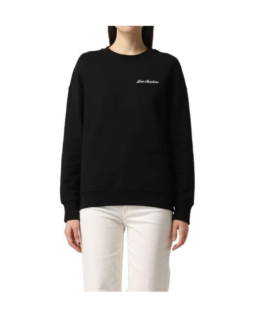 Moschino Black Round-Necked Logo Sweater