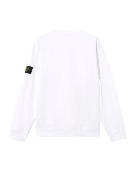 Stone Island White Regular-Fit Crewneck Sweatshirt for men