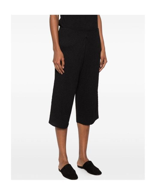 The Row Black Elastic Waist Shorts
