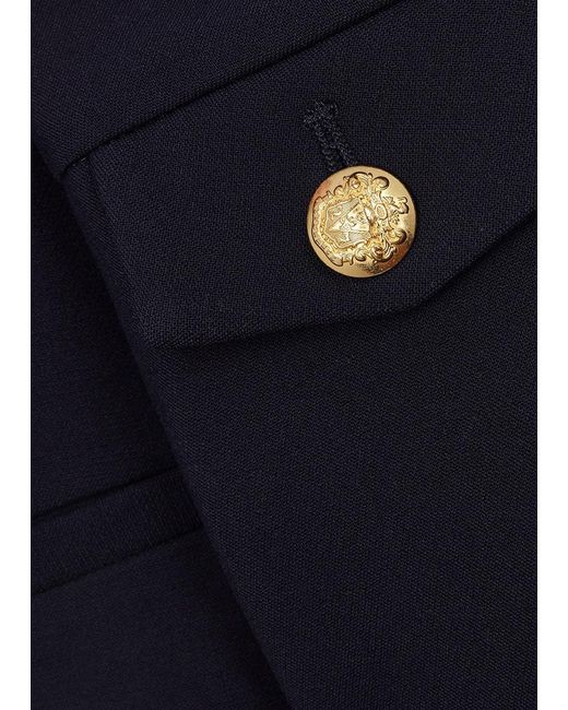 Veronica Beard Blue Renzo Straight-Leg Trousers