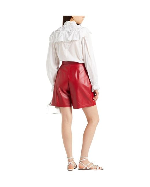 Dolce & Gabbana White Solid-Colored Pleated Long-Sleeve Top