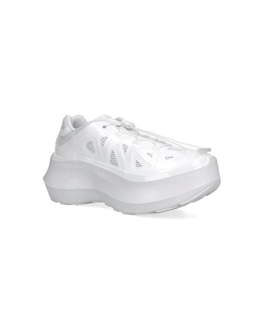 Comme des Garçons White Round-Toe Sneakers