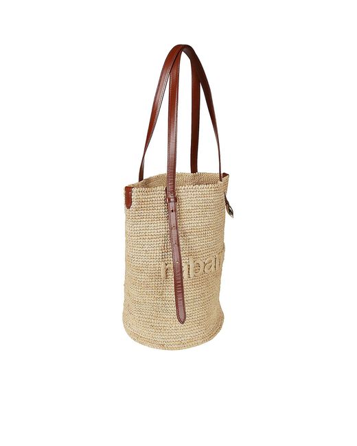 Rabanne White Logo-Embroidered Top Handle Bag