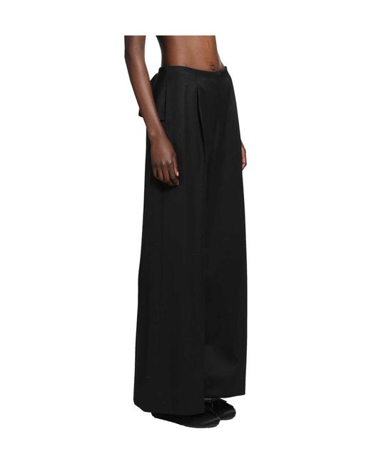 Simone Rocha Black Wide-Leg Casual Pants