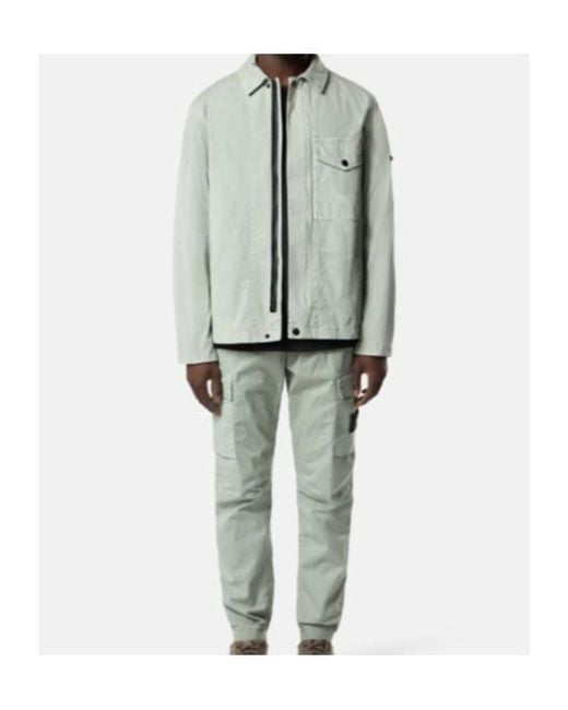 Stone Island Green Logo-Patch Trousers for men