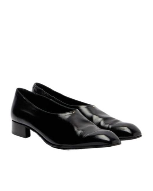 Khaite Black Colt Leather Loafers