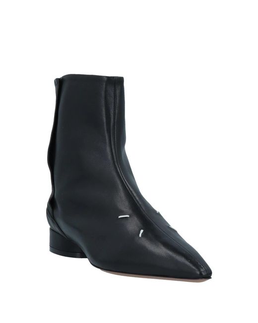 Maison Margiela Black Leather Ankle Boot