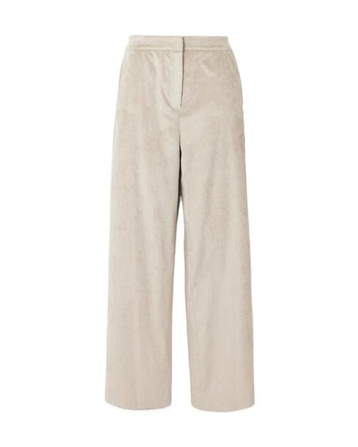 Veronica Beard Natural Wide-Leg Casual Pants