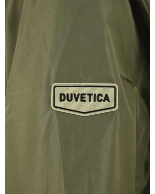 Duvetica Green Hooded Long-Sleeved Casual Jacket