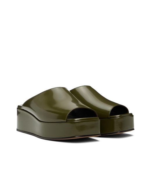 The Row Green Round Toe Slippers