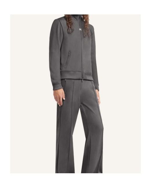Courreges Gray Zip-Up Logo Jacket for men
