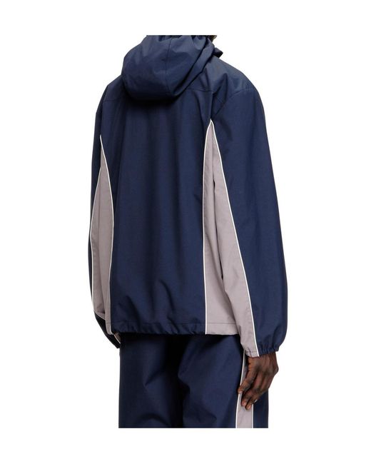 DIESEL Blue Hooded Jacket for men