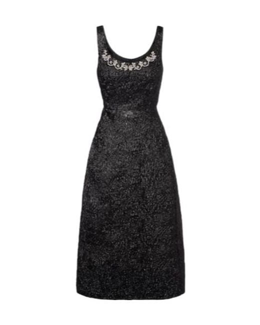 Simone Rocha Black Embellished Lamé Cocktail Dress