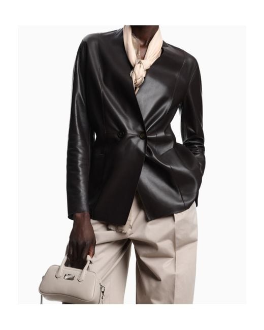 Emporio Armani Natural Frayed Scarf