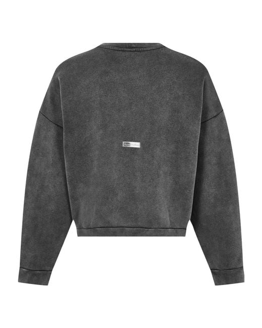 Acne Gray Logo Detail Sweatshirt for men