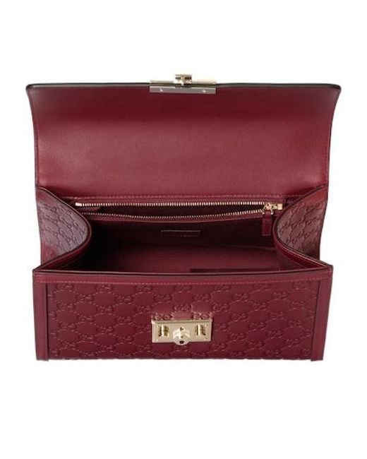 Gucci Red Padlock Medium Shoulder Bag
