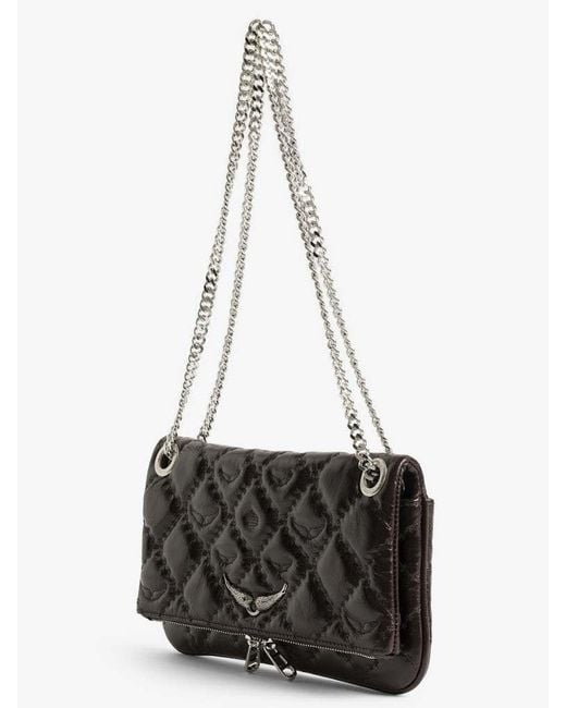 Zadig & Voltaire Black Rock Ii Vintage Monogram Clutch Bag