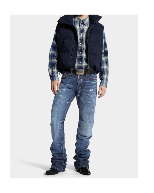 DSquared² Blue Ball Puff Vest for men