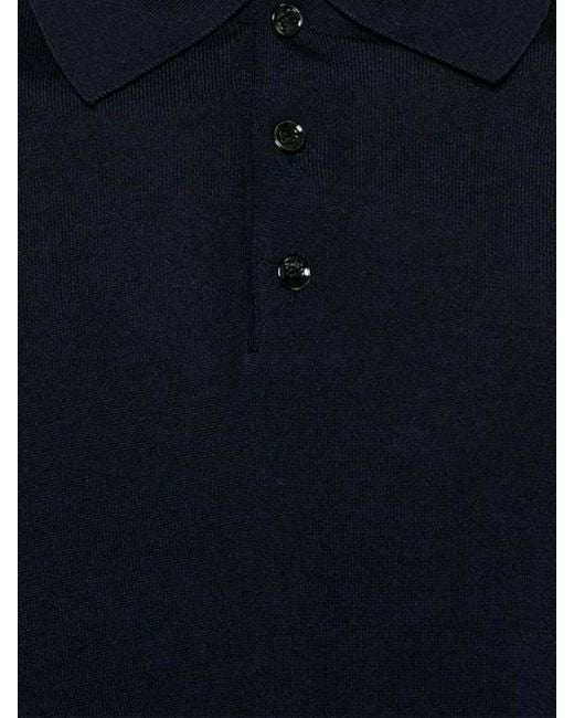 Malo Black Buttoned Collar Polo Shirt for men