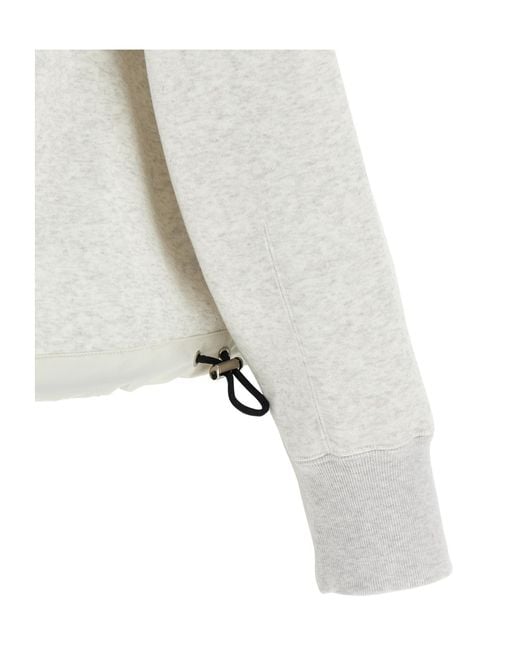 Sacai White Cotton Hoodie
