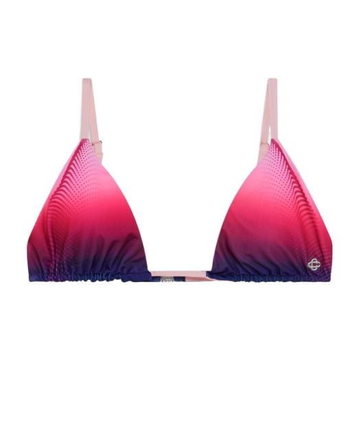 Casablanca Pink Gradient-Effect Bikini Top