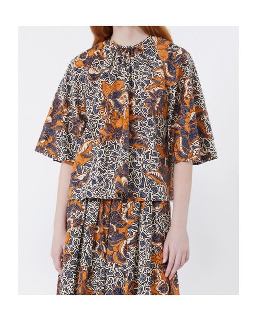 Weekend by Maxmara Multicolor Printed Cotton Poplin Shirt