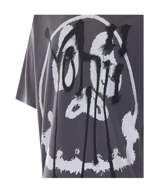 Y-3 Gray Chito Graphic Printed Short-Sleeved T-Shirt for men