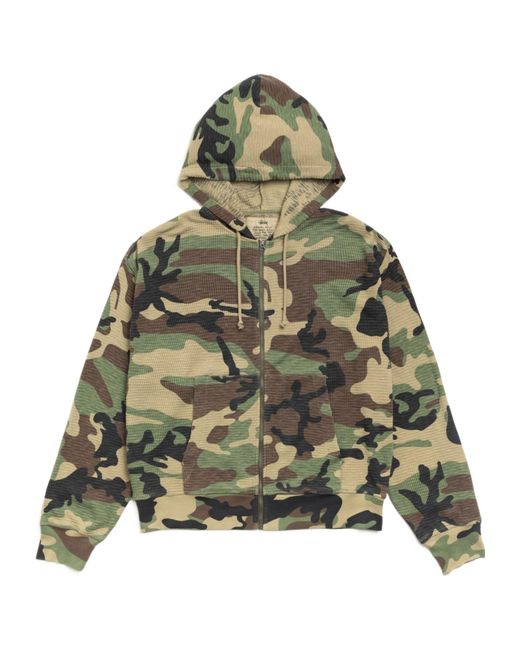 Stussy Green Long-Sleeved Hoodie for men